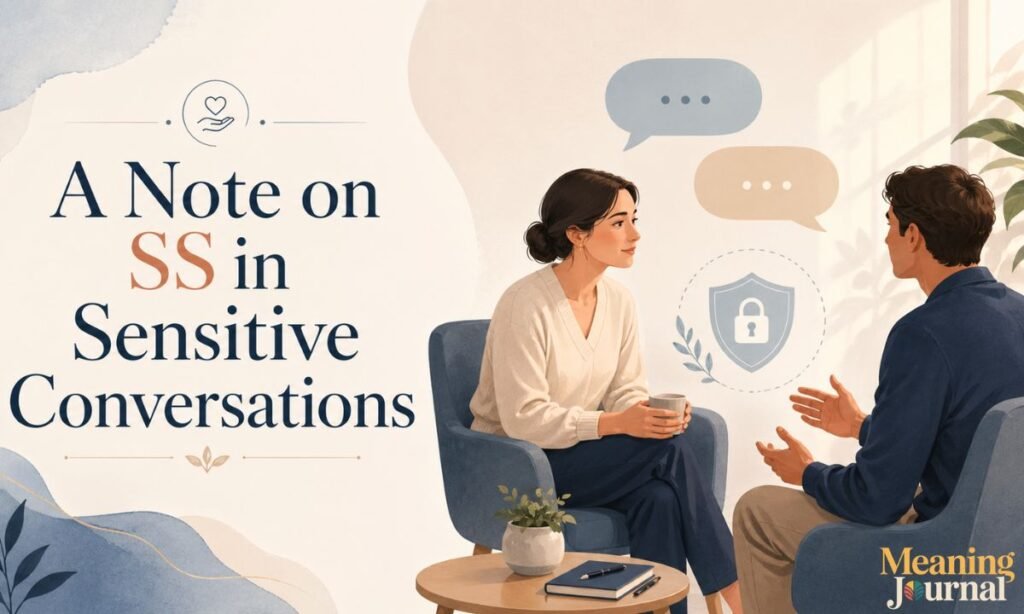 A Note on SS in Sensitive Conversations