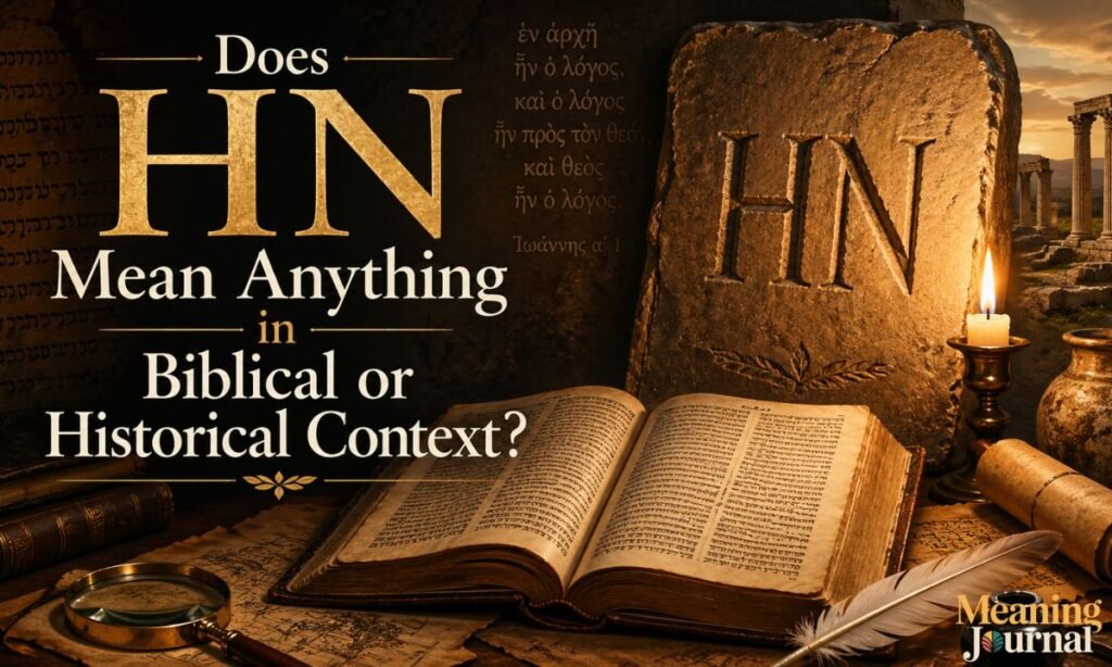 Does HN Mean Anything in Biblical or Historical Context