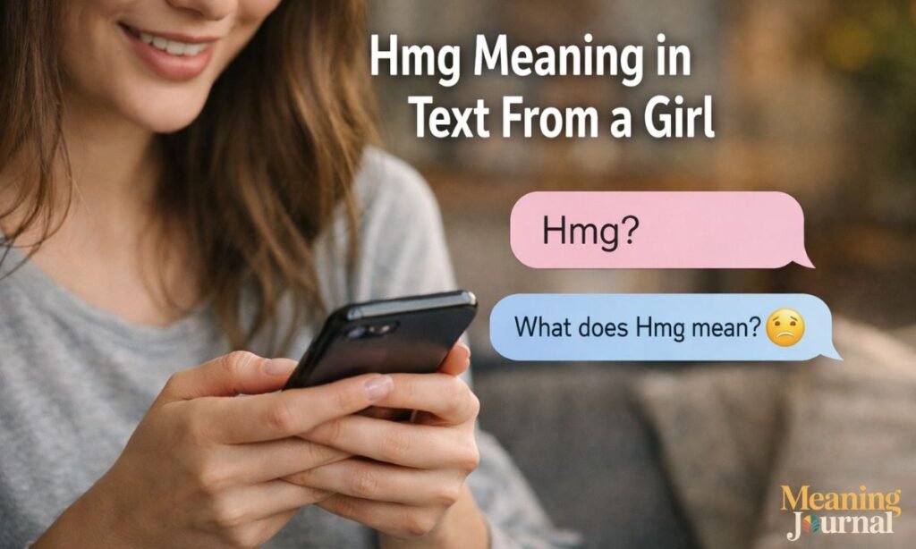Hmg meaning in text from girl