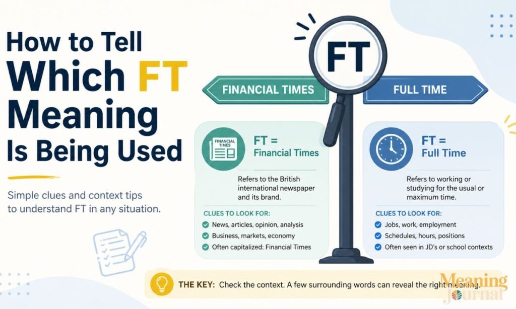 How to Tell Which FT Meaning Is Being Used
