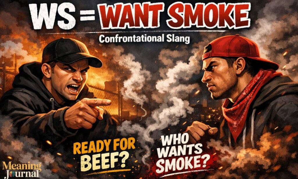 Meaning 2 WS = Want Smoke (Confrontational Slang)