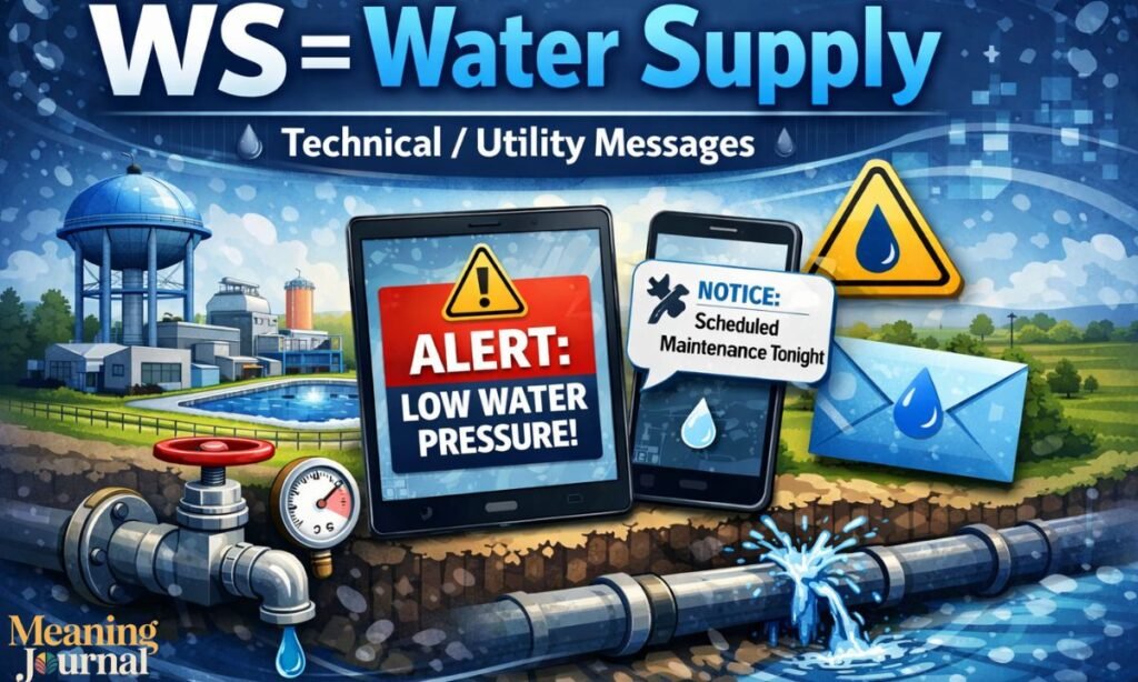 Meaning 5 WS = Water Supply (TechnicalUtility Messages)
