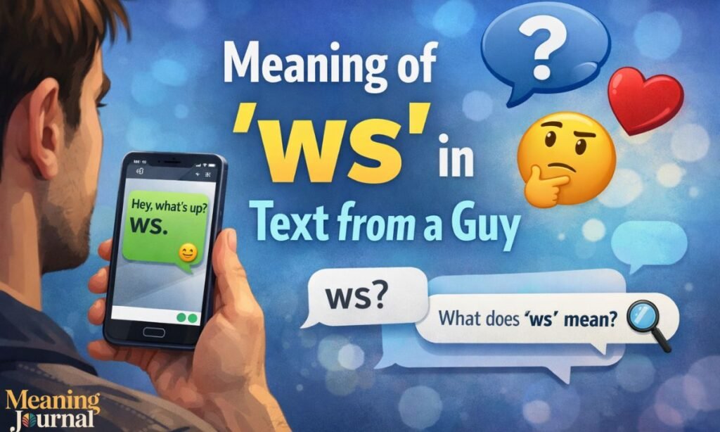 Meaning of ws in text from a guy