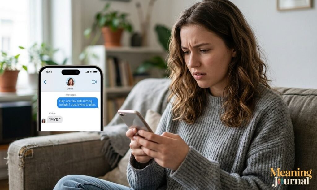 Myb meaning in text from girl