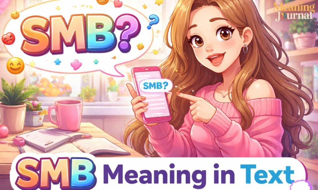 SMB meaning in text from girl