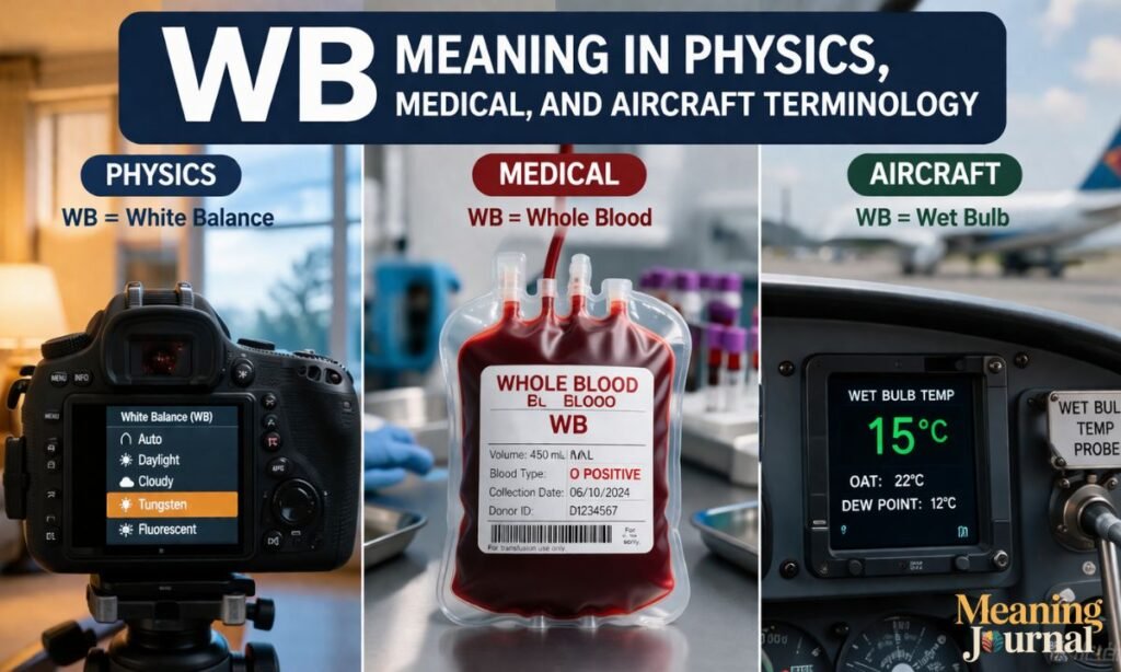 WB Meaning in Physics, Medical, and Aircraft Terminology