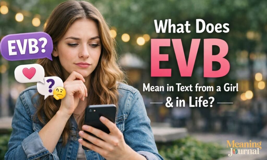 What does evb mean in text from a girl