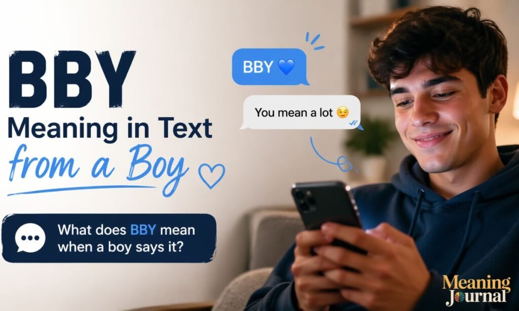 bby meaning in text from a boy