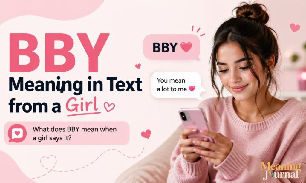 bby meaning in text from  a girl