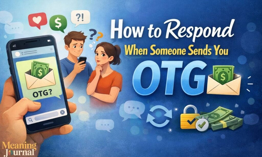 how to respond when someone sends you otg