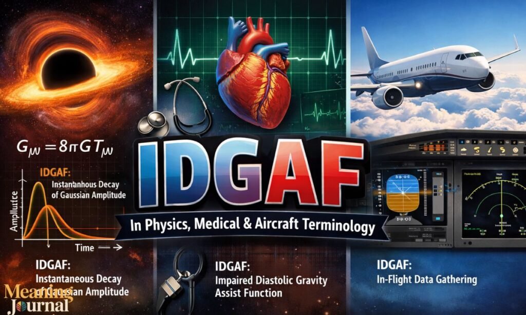 idgaf in physics medical and aircraft terminology
