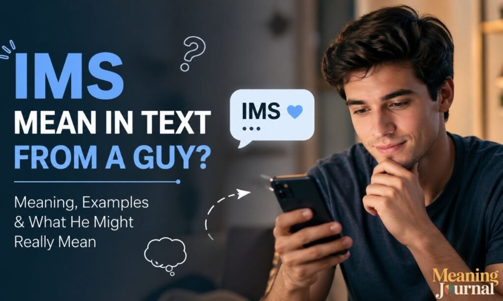 ims mean in text from a guy