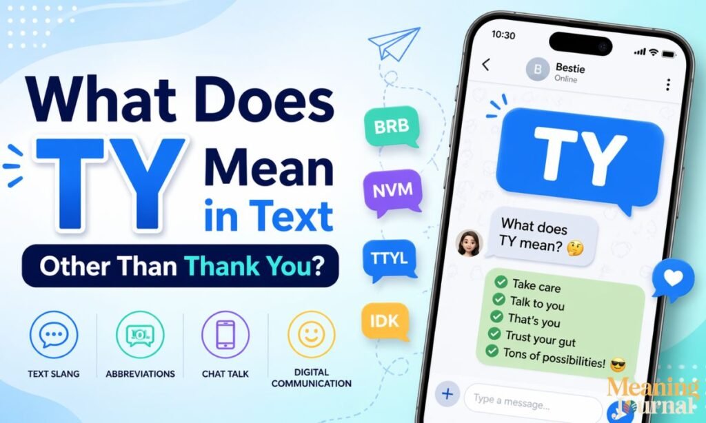 what does ty mean in text other than thank you
