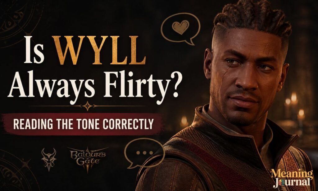 Is WYLL Always Flirty Reading the Tone Correctly