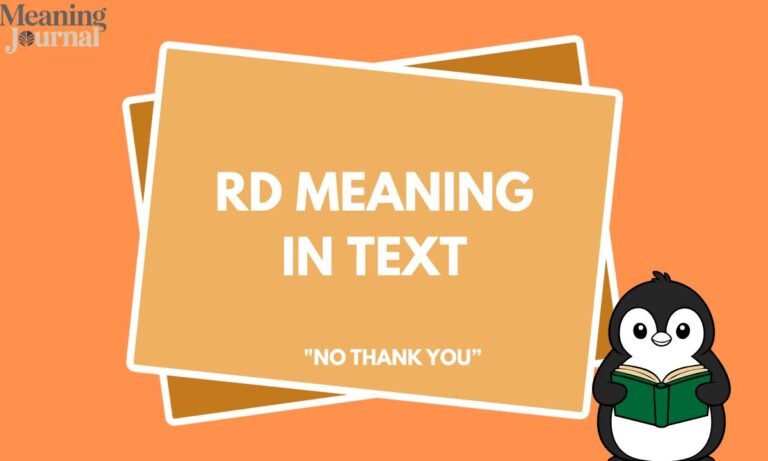 RD Meaning in Text