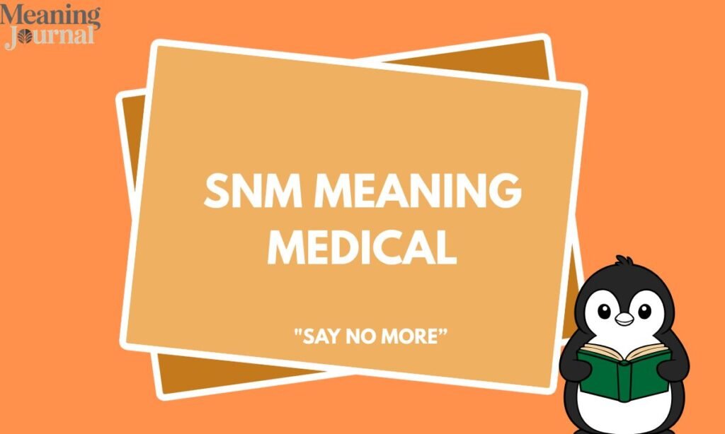 SNM meaning medical