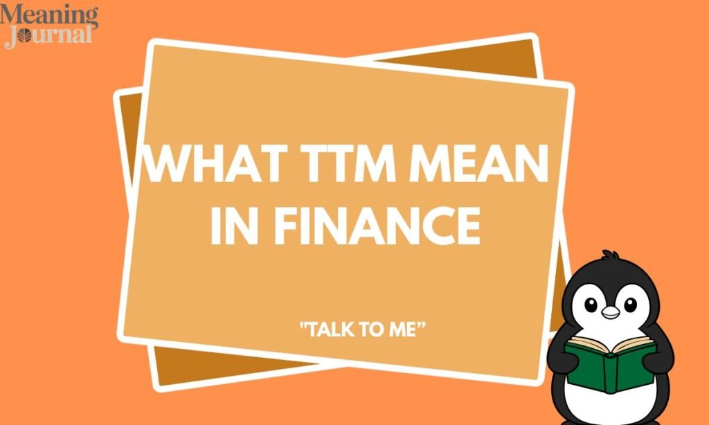 What TTM mean in Finance