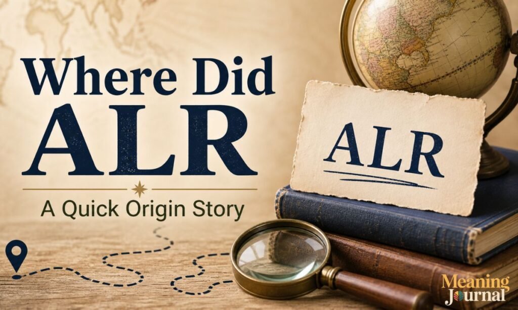 Where Did ALR Come From A Quick Origin Story