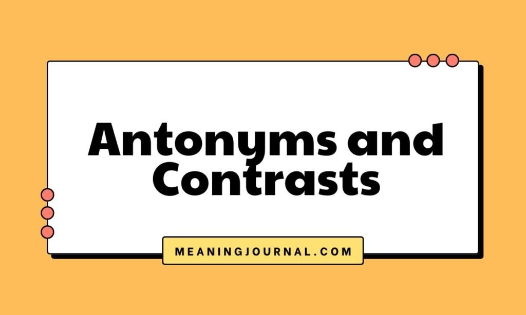 Antonyms and Contrasts
