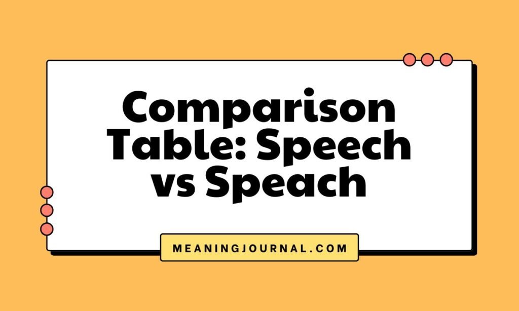 Comparison Table_ Speech vs Speach