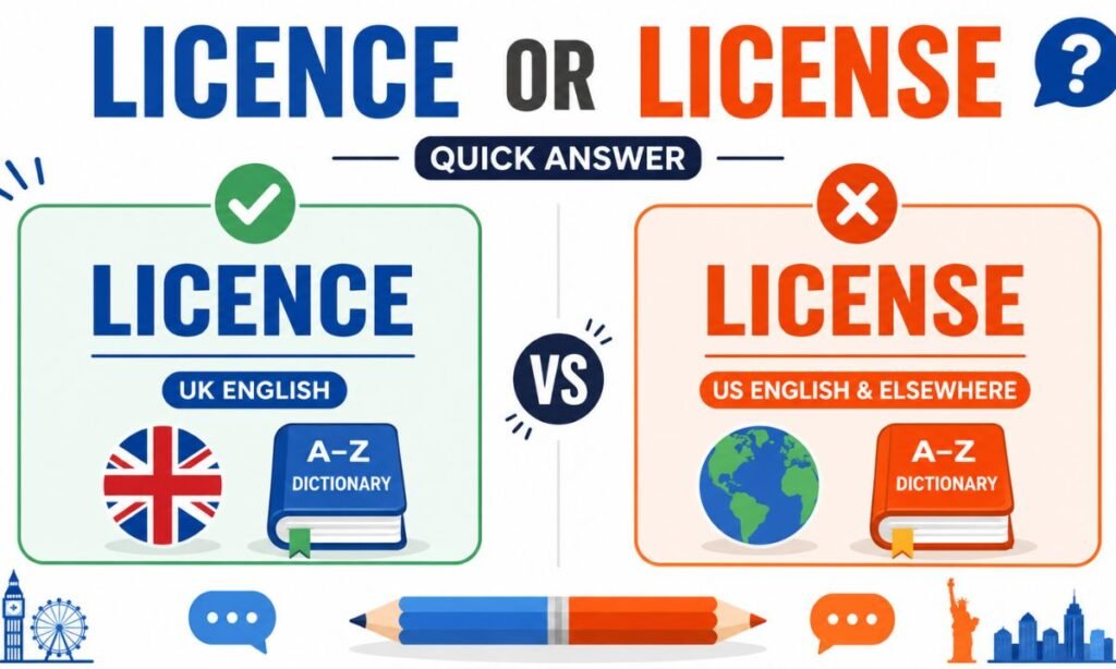 Confused between licence and license? Learn the key differences, UK vs US usage, grammar rules, and examples to use the correct spelling every time.