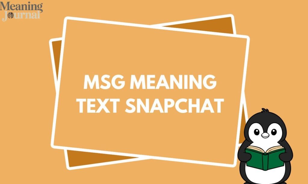 Msg meaning text snapchat