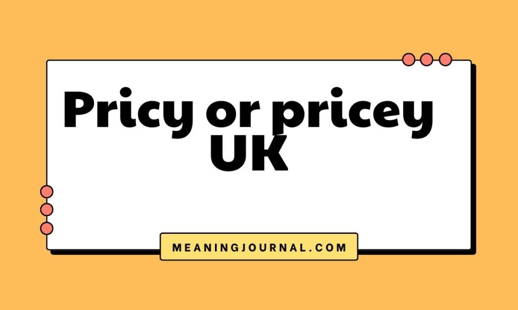Pricy or pricey uk