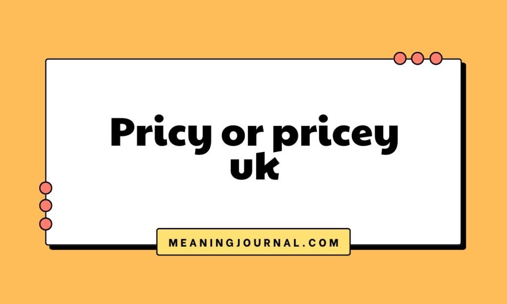 Pricy or pricey uk