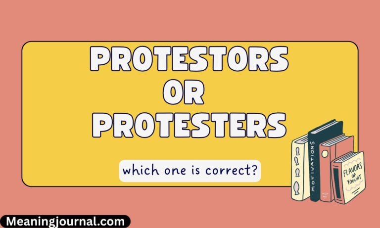 Protestors vs Protesters