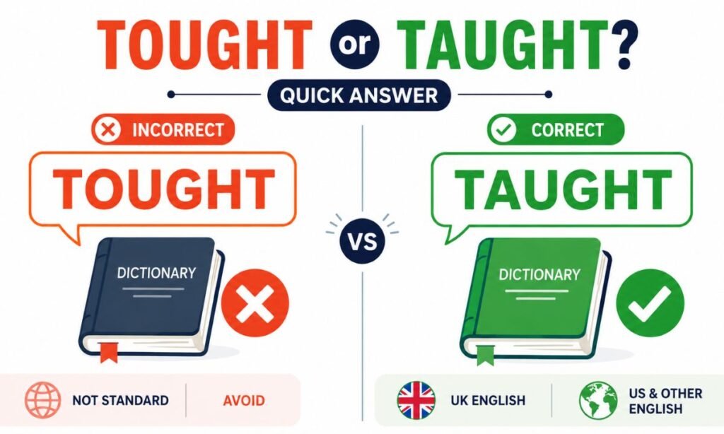 Tought or Taught – Quick Answer