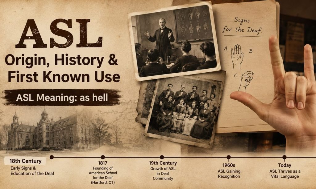 Origin, History & First Known Use of ASL