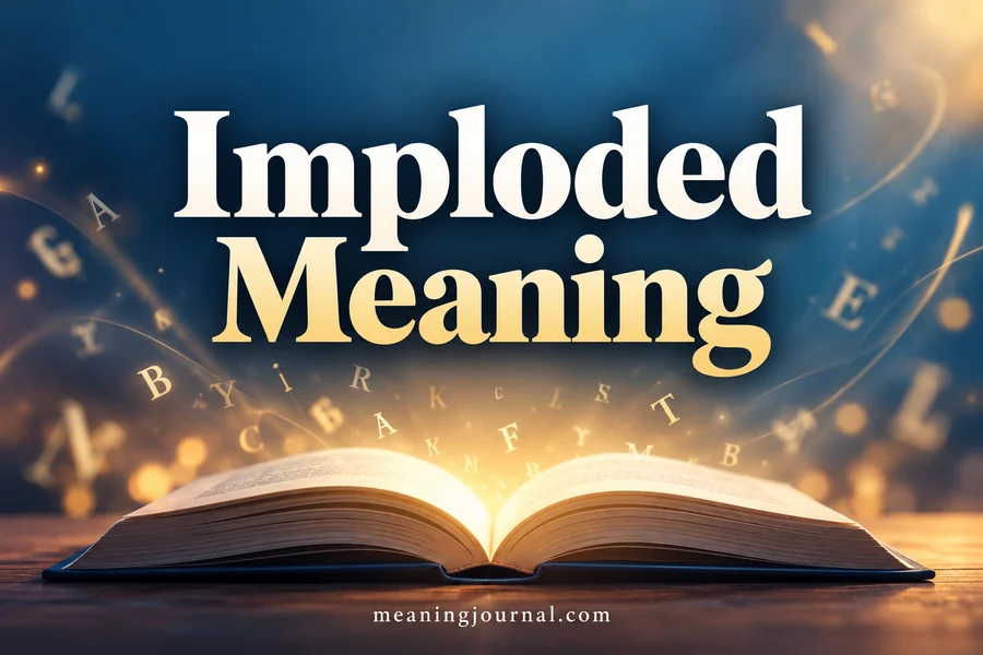 Imploded Meaning: What It Means, How It Is Used, and Clear Examples Imploded Meaning